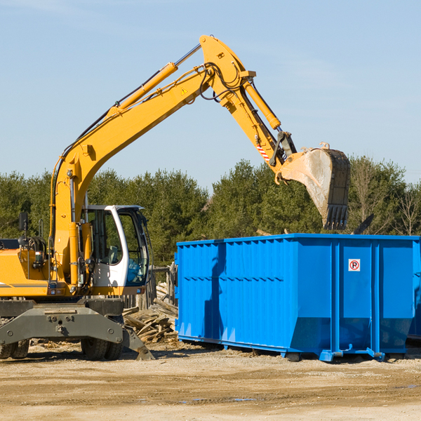 are there any restrictions on where a residential dumpster can be placed in Martensdale IA